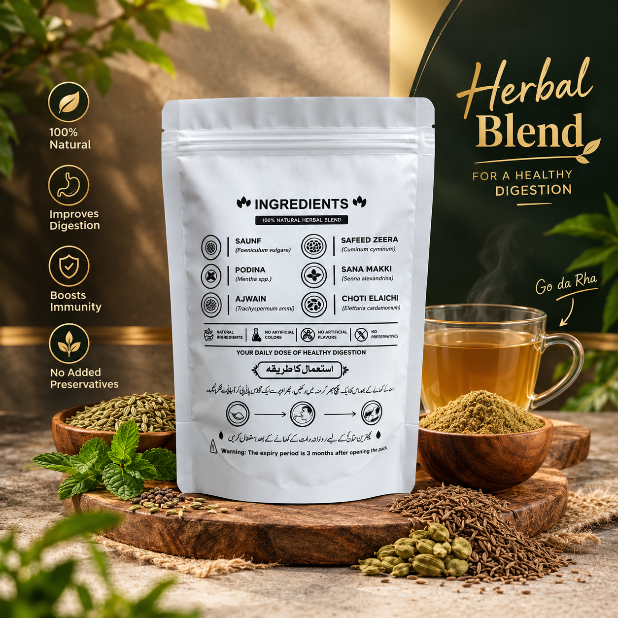 Happy Gut Powder – Herbal Powder for Constipation And Digestive Support